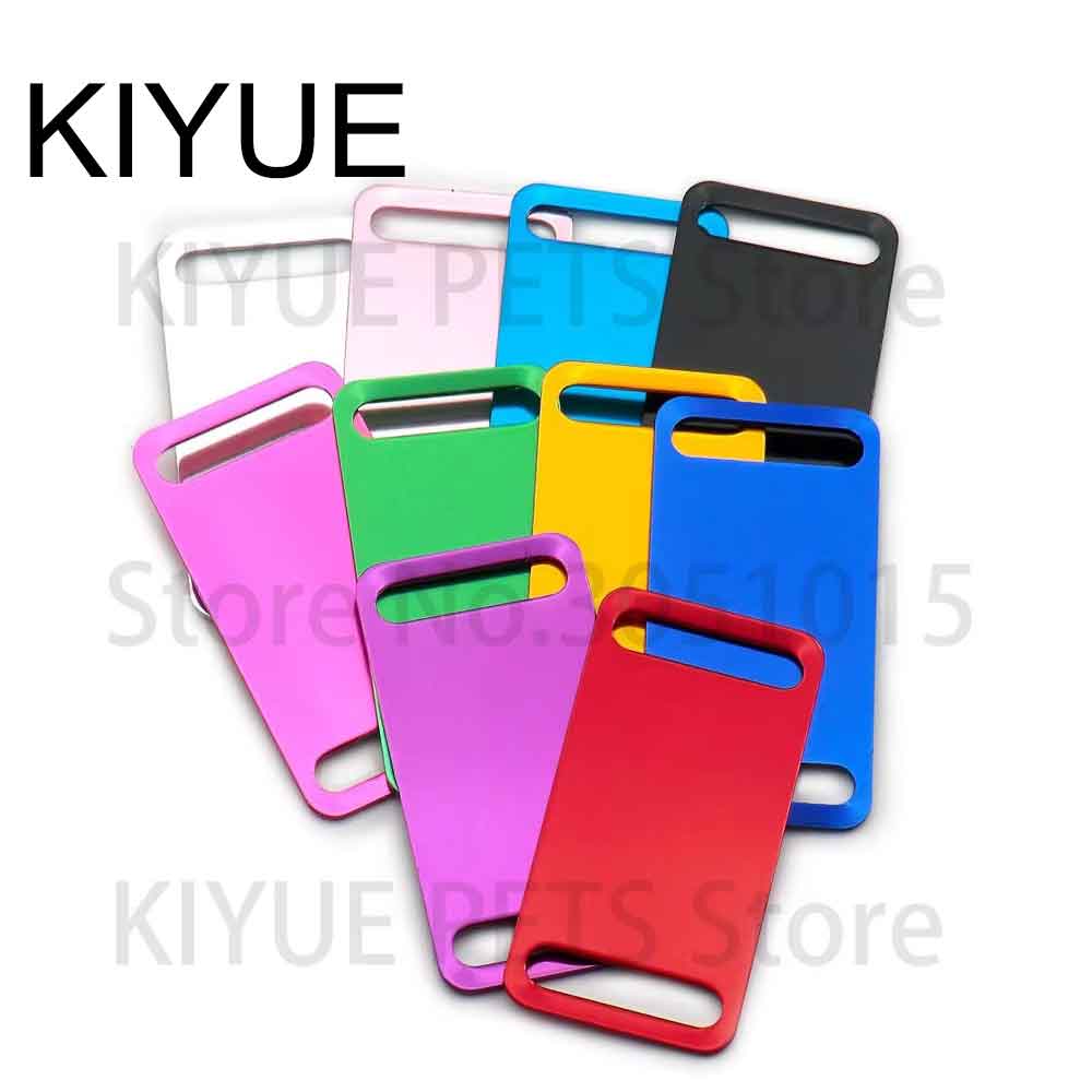 Phone Accessories Shop - KIYUE 20個入りペットショップアルミタグ犬名札IDプレートカスタムレーザー彫刻猫用電話番号ラベルキーホルダーアクセサリー