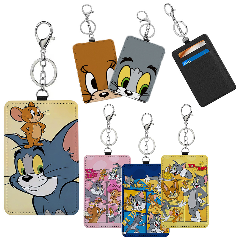 Phone Accessories For Travel - トムとジェリー ポータブル輸送バスカードホルダー キーホルダー 仕事用IDバッジ 旅行用バックパックバッグ カードホルダー