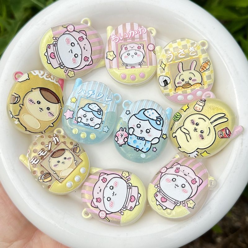 Phone Accessories Beads - 漫画風発光プリントのちいかわ穴あきキーホルダーバッグペンダントビーズペンDIYアクセサリー携帯電話チェーン