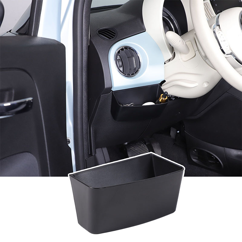 Phone Accessories Organizer - フィアット 500 2010-2026 車のダッシュボード運転席収納ボックスオーガナイザートレイコイン携帯電話ホルダー ABS 収納アクセサリー