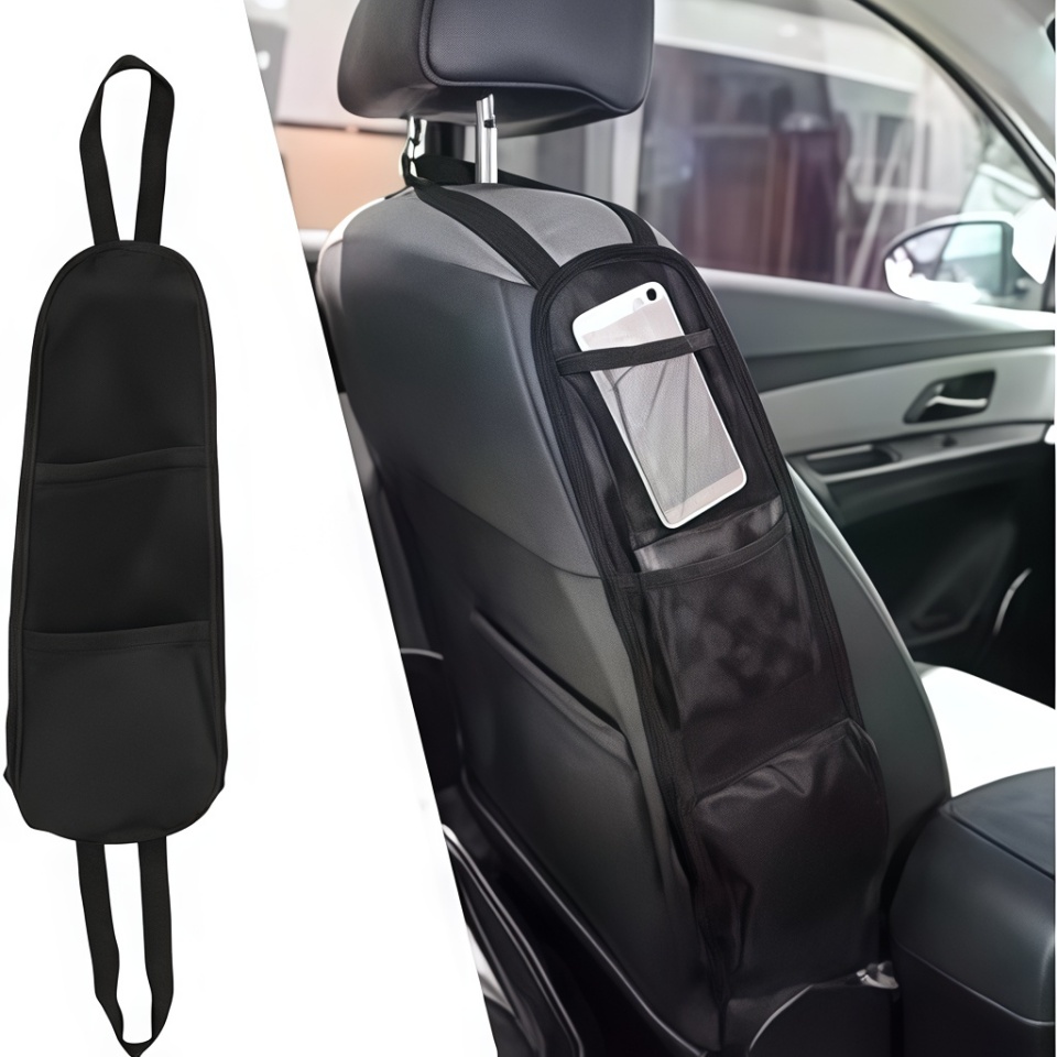 Phone Accessories Organizer - カーシートオーガナイザーポーチ - 水筒、携帯電話、必需品用のサイド収納ポケット | 車内整理用ユニバーサルカーアクセサリー