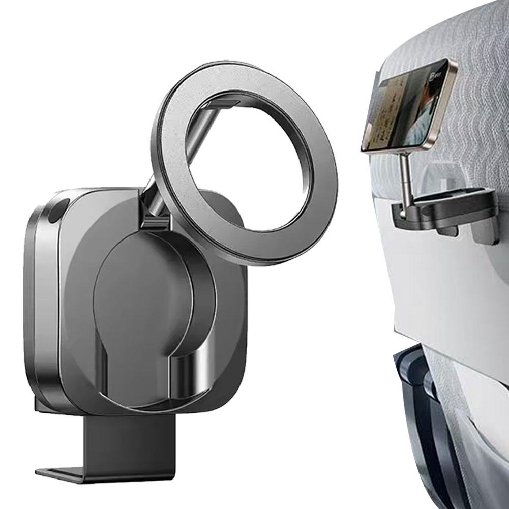 Phone Accessories For Travel - 旅行用マグネット式スマホスタンド 強力磁気携帯電話ホルダー MagSafe対応 車載/飛行機用 折りたたみ式スマホホルダー