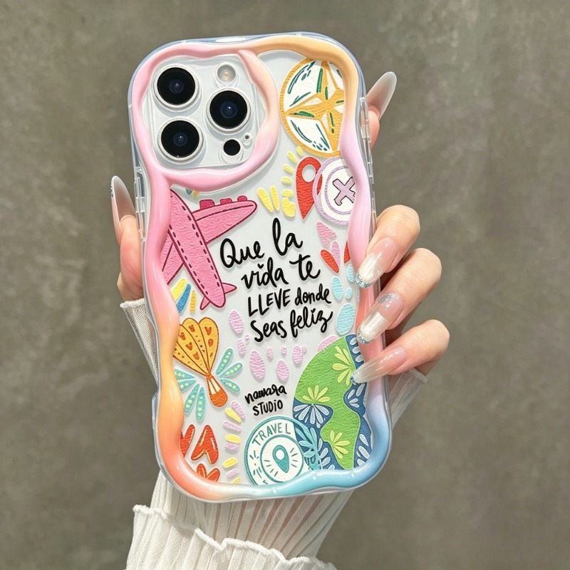 Phone Accessories For Travel - グラフィティトラベル飛行機柄iPhoneケース iPhone 18 17 16 15
