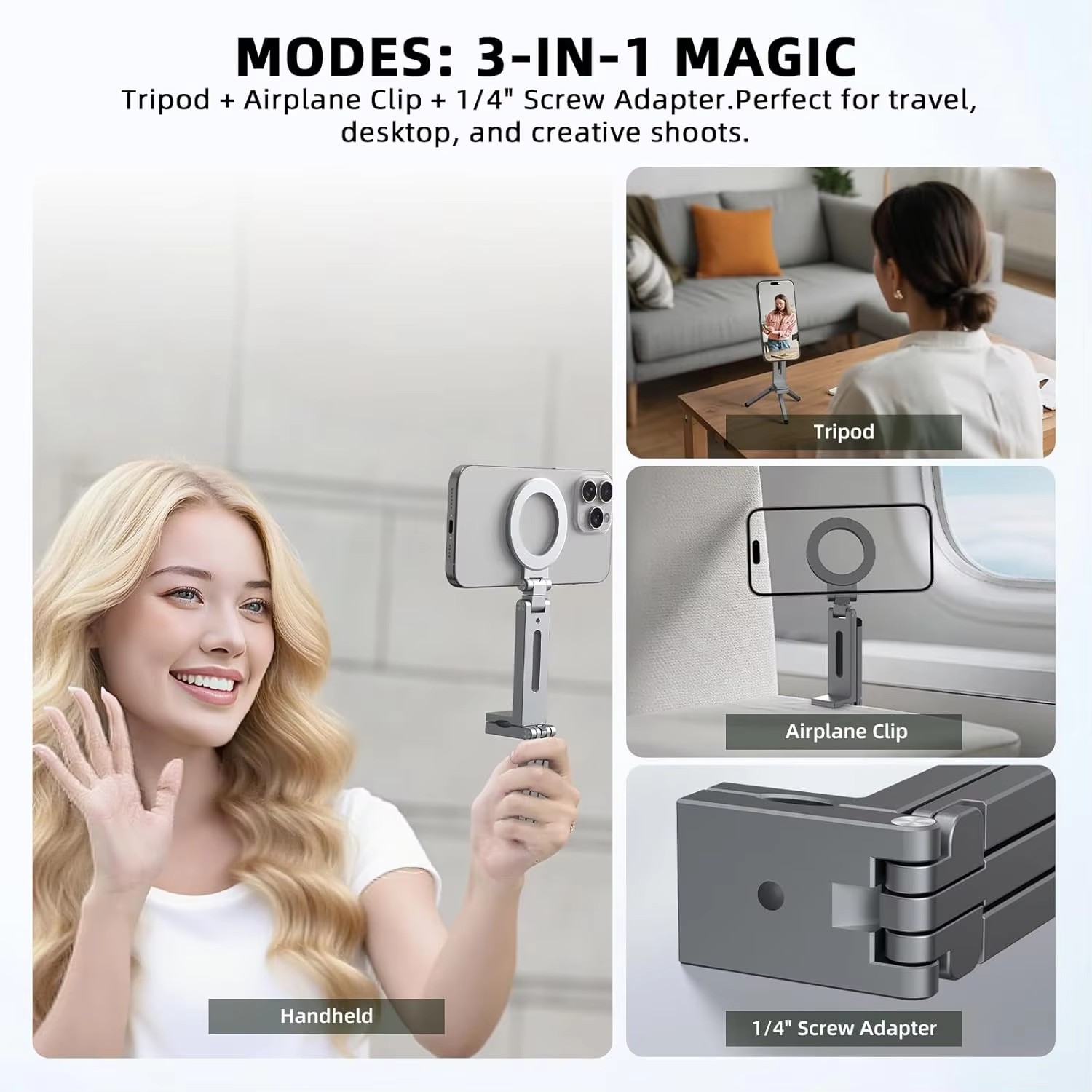 ユニバーサル旅行用磁気式スマホホルダー 折りたたみ式回転ハン - Phone Accessories For Travel のレビューと価格