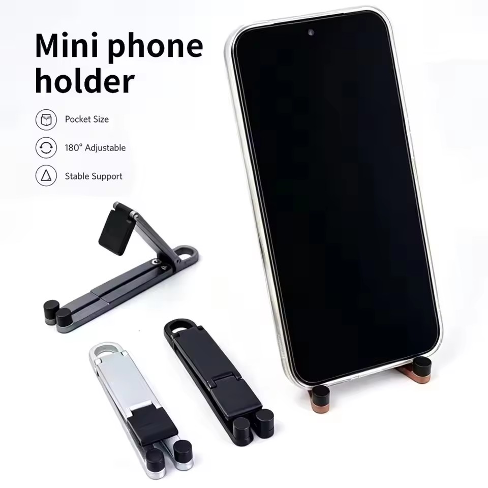 折りたたみ式キーチェーン型スマホスタンド 多角度調整可能 軽 - Phone Accessories For Travel のレビューと価格