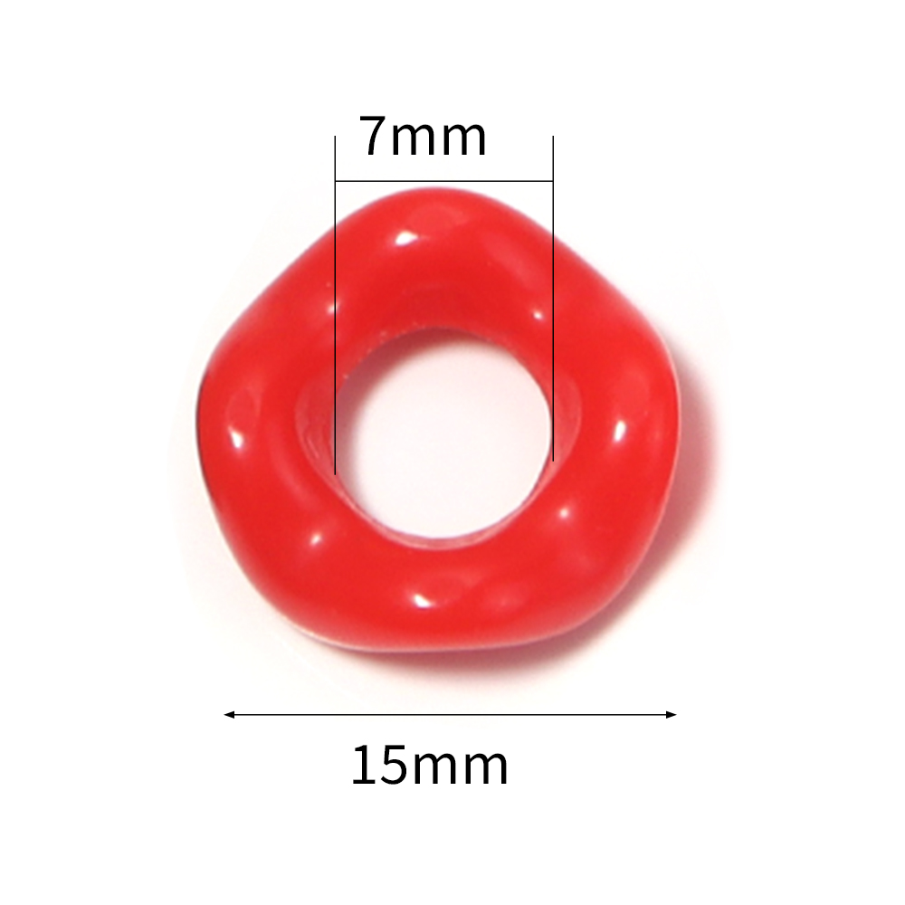 100個/ロット カラフルウェーブリング アクリルビーズ ド - Phone Accessories Beads のレビューと価格
