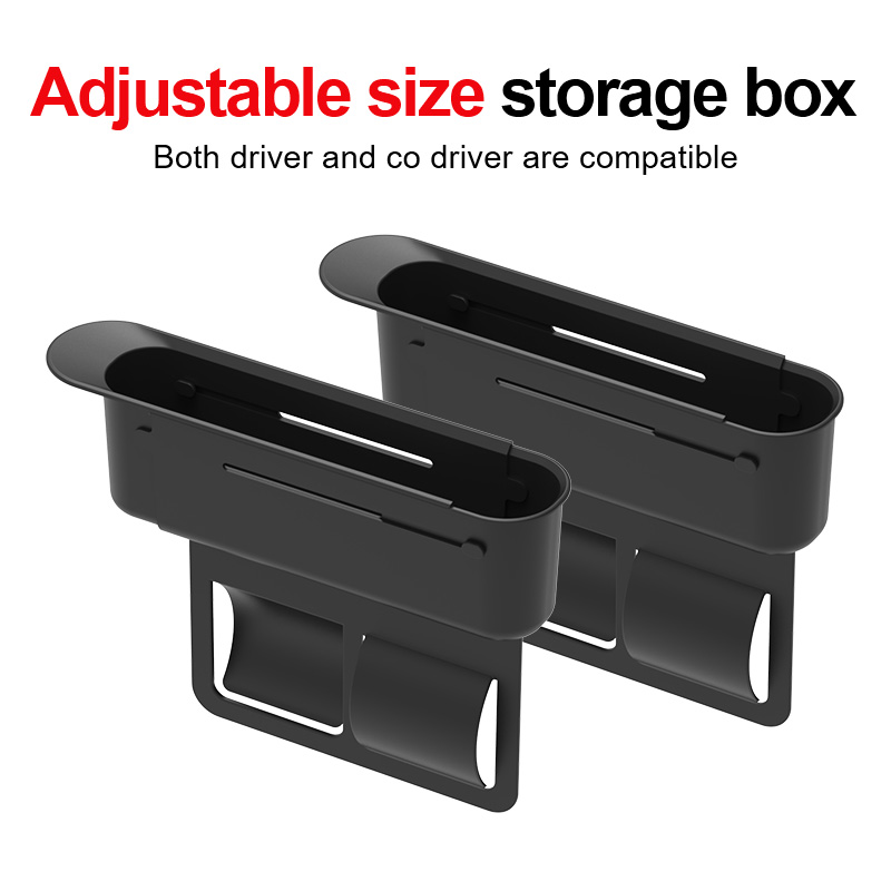2PC 調整カーシートギャップ収納ボックスユニバーサル自動ス - Phone Accessories Organizer のレビューと価格