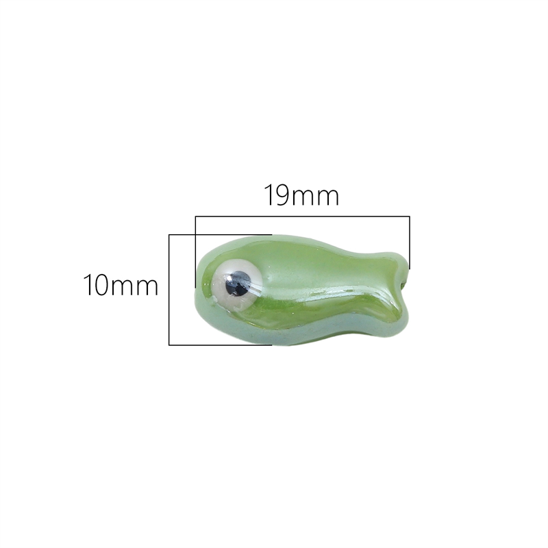 10 個ヴィンテージ魚セラミックビーズカラフルなルーススペー - Phone Accessories Beads のレビューと価格