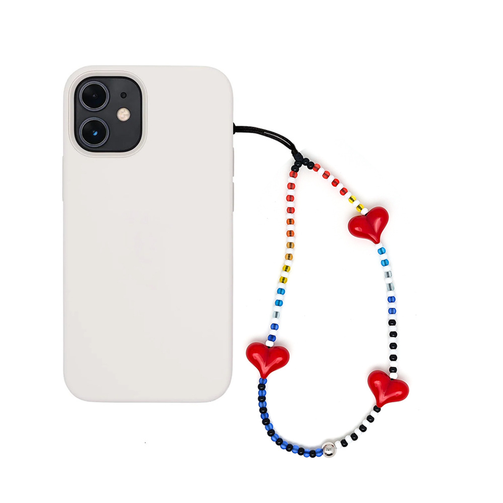 HERLOOK Y2K ビーズハート電話チャームストラップカ - Phone Accessories For Teen Girls のレビューと価格