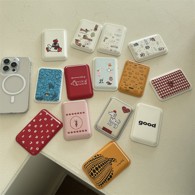 かわいい漫画柄PUレザー製マグネット式カードホルダー付きスマ - Phone Accessories For Teen Girls のレビューと価格