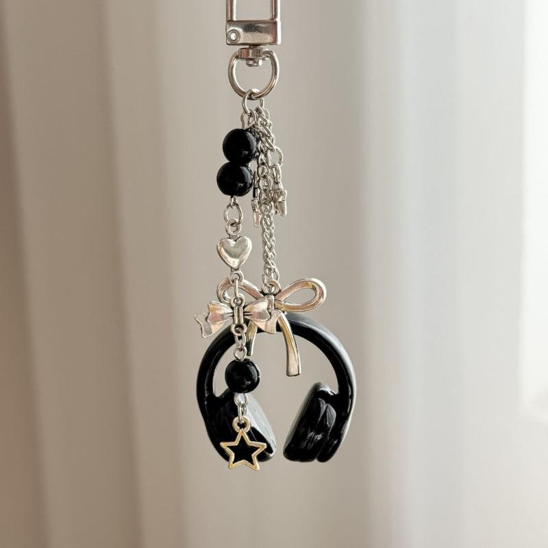 【IIOO】2個/セット 音楽イヤホン型キーホルダー シルバ - Phone Accessories For Teen Girls のレビューと価格