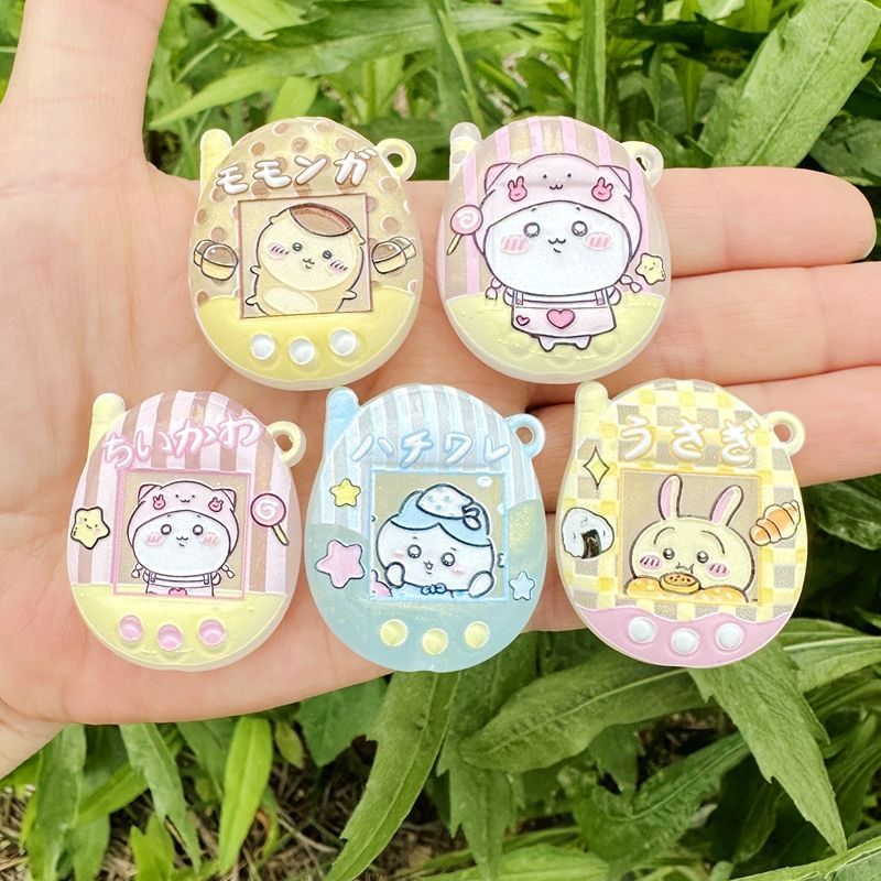 漫画風発光プリントのちいかわ穴あきキーホルダーバッグペンダン - Phone Accessories Beads のレビューと価格