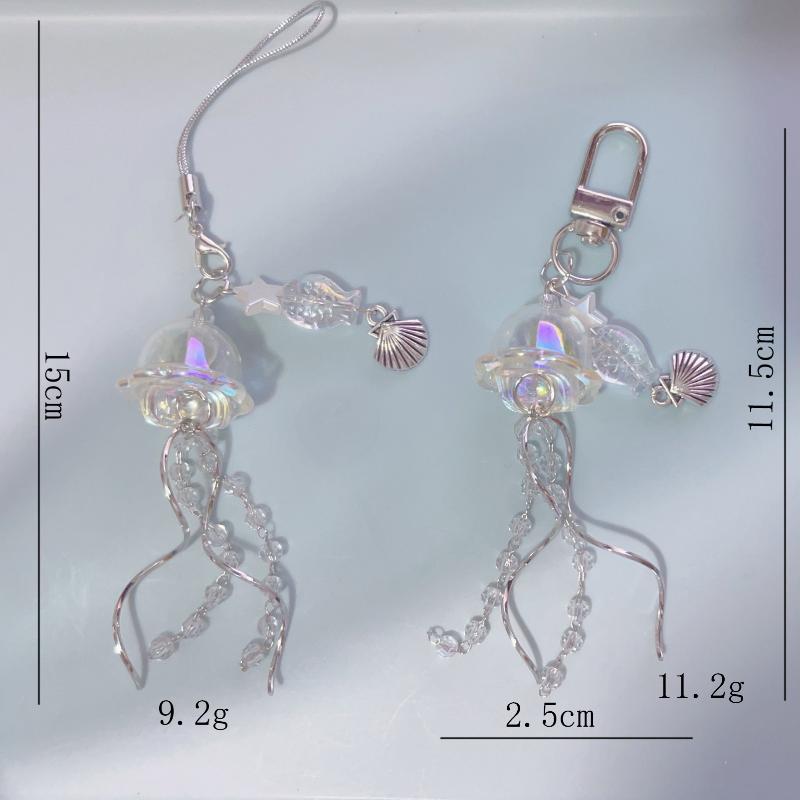 ビーズ付き携帯電話ストラップ スターシーシェル クラゲキーホ - Phone Accessories For Teen Girls のレビューと価格