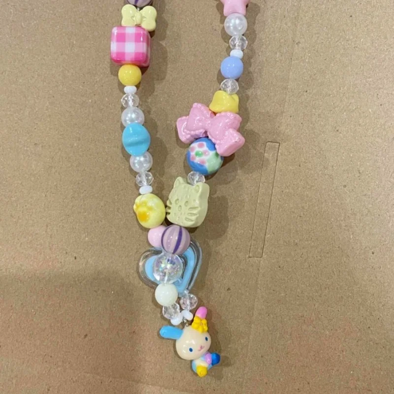 漫画ウサハナカラフルなビーズ電話チャーム学生バックパックジッ - Phone Accessories Beads のレビューと価格