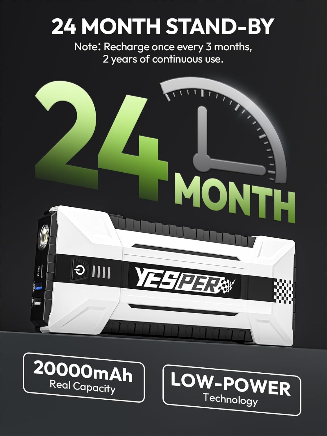 YEPSER YJS20 3000Aピーク12Vカージャンプ - Portable Charger 20000Mah のレビューと価格