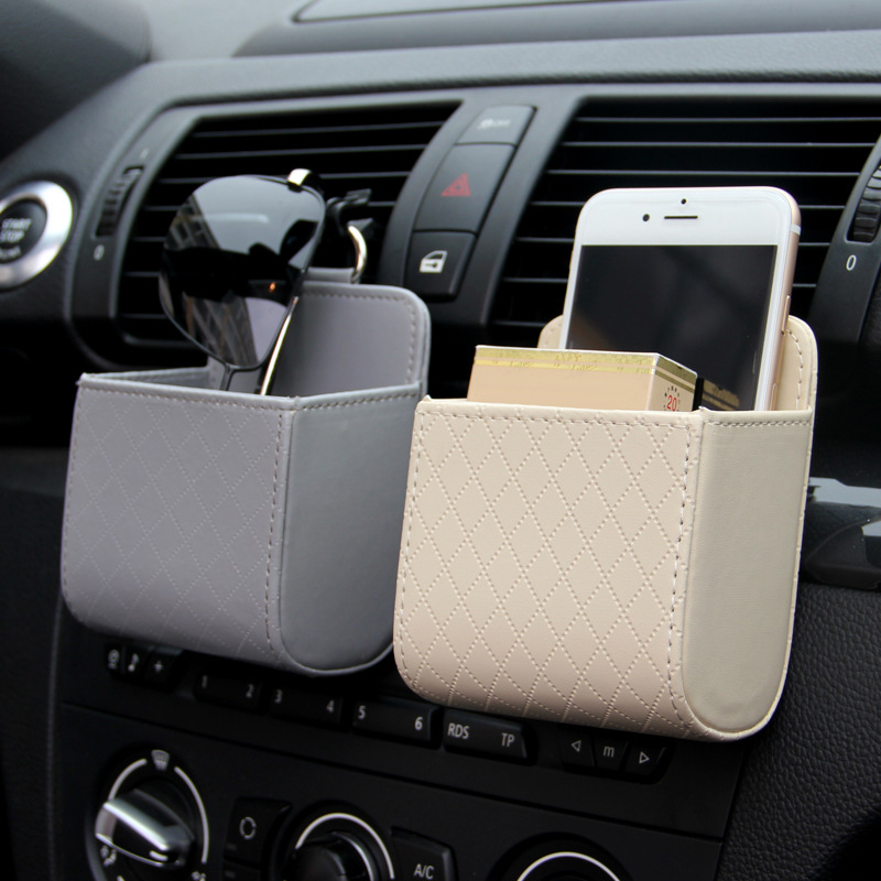 新車用携帯電話ホルダー マウント エアベント吊り下げ収納ボッ - Phone Accessories Organizer のレビューと価格