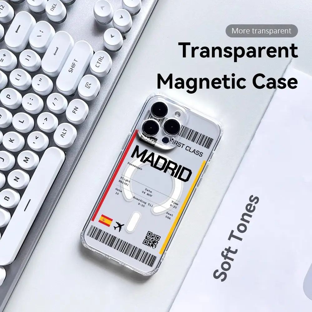 旅行用飛行機チケット スペイン柄 iPhone 17 16  - Phone Accessories For Travel のレビューと価格