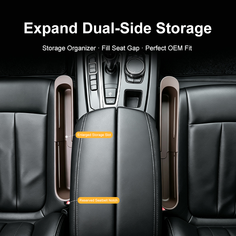 ABS 調整カーシートギャップ収納ボックスユニバーサル自動ス - Phone Accessories Organizer のレビューと価格