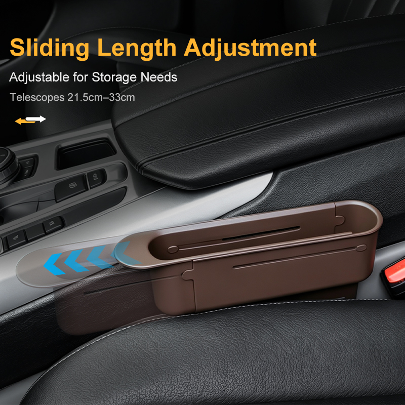 ABS 調整カーシートギャップ収納ボックスユニバーサル自動ス - Phone Accessories Organizer のレビューと価格
