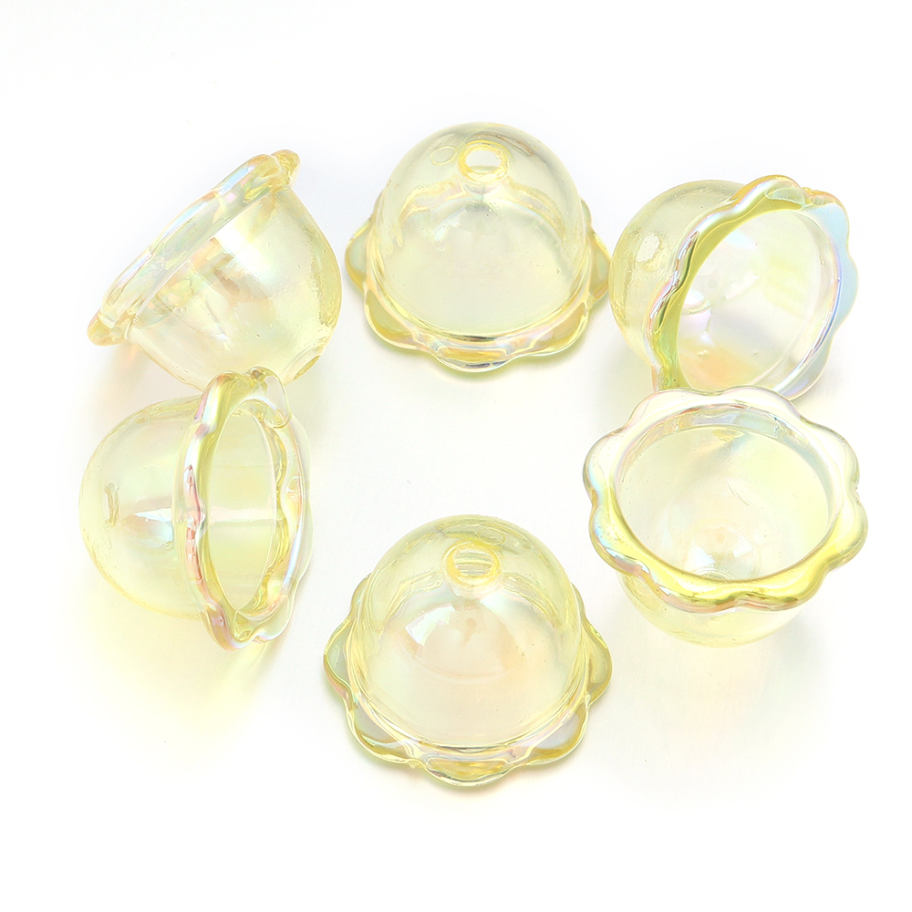 6 個透明風鈴ビーズカラフルなアクリル花びらビーズジュエリー - Phone Accessories Beads のレビューと価格