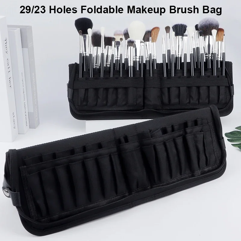 29/23 穴折りたたみ化粧ブラシバッグ女性化粧ブラシツール - Phone Accessories For Travel のレビューと価格